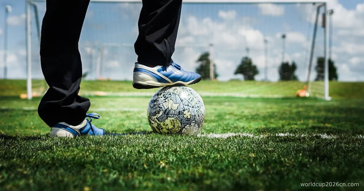 person in black pants and blue and white nike soccer ball on green grass field during