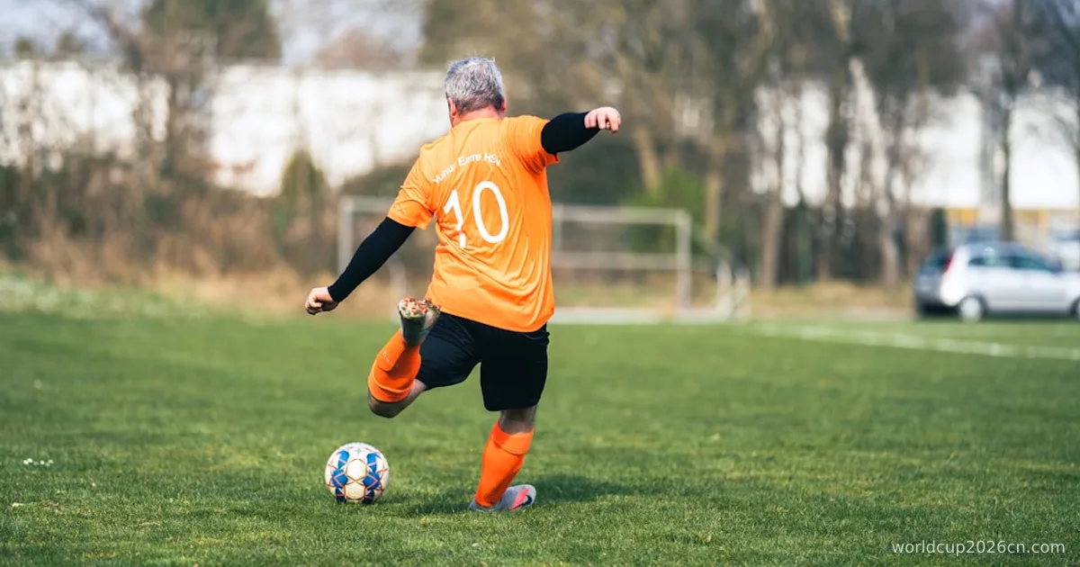 a boy playing football