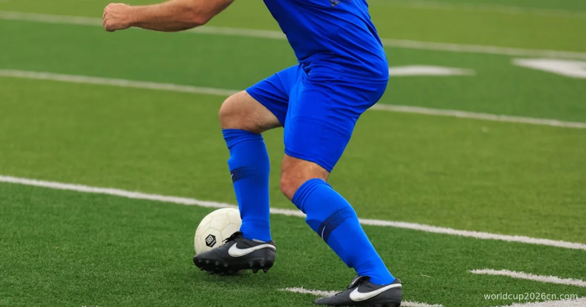 person in blue and white nike soccer jersey