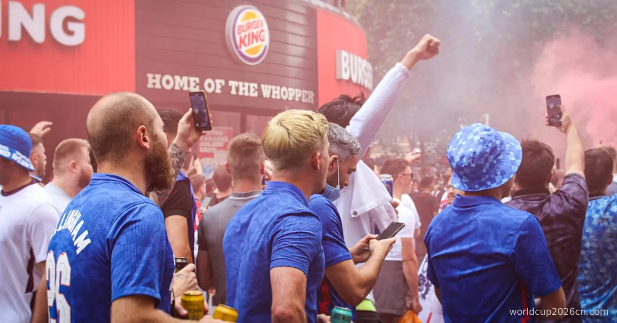 people in blue shirts standing and holding yellow and white powder