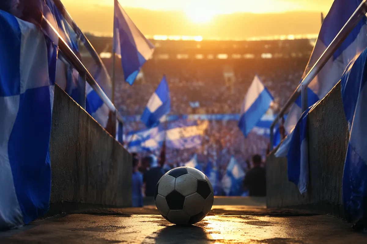 editorial sports news header image, world cup pre-match atmosphere, soccer stadium corrido